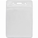 Бейдж вертикальный с вашим лого, 75х95 мм замок zip lock, PVC